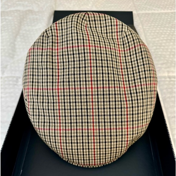 Flat plaid checked cap made in Italy. 100% cotton size 60(large). NWT - Picture 3 of 8